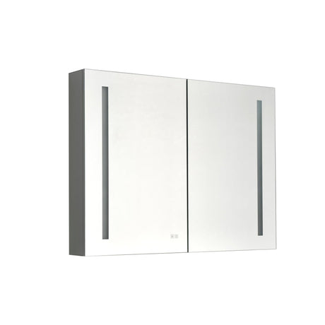 40in. W x 30 in. H LED Large Rectangular Aluminum Alloy Surface Mount Medicine Cabinet with Mirror - W127290913 - image - 16