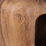 Loophole Bleached Wash Accent Stool - Dark Brown by Uttermost - View 8