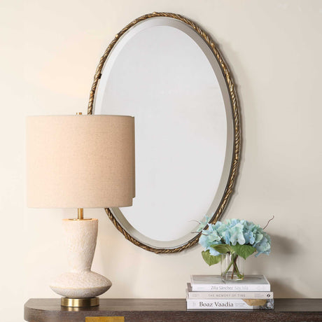 Twisted Branch Oval Mirror - Gold by Uttermost - View 2