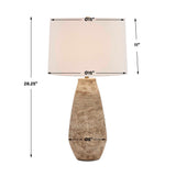 Dunford Aged Table Lamp Brown / Gray - Light Brown by Uttermost - View 7