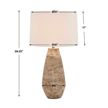 Dunford Aged Table Lamp Brown / Gray - Light Brown by Uttermost - View 7