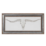 Western Skull Mount Print - Silver by Uttermost - View 1