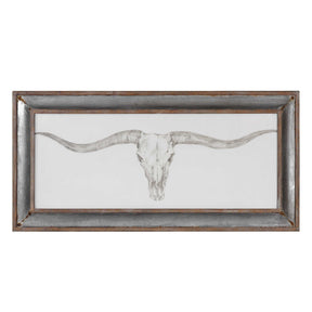 Western Skull Mount Print - Silver by Uttermost - View 1