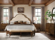 Cashiers King Upholstered Panel Bed Chestnut / Willarae Cashew - Dark Brown / Beige by Hooker Furniture - View 5