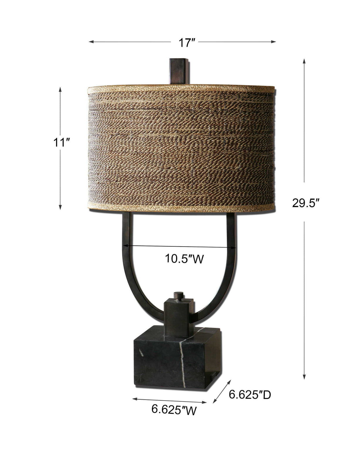 Stabina Metal Table Lamp - Dark Brown / Black by Uttermost - View 3
