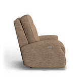Devon Transitional Fabric Power Recliner With Power Headrest | Flexsteel