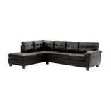Gallant G903B-SC Sectional Sofa with Reversible Chaise in Black PU