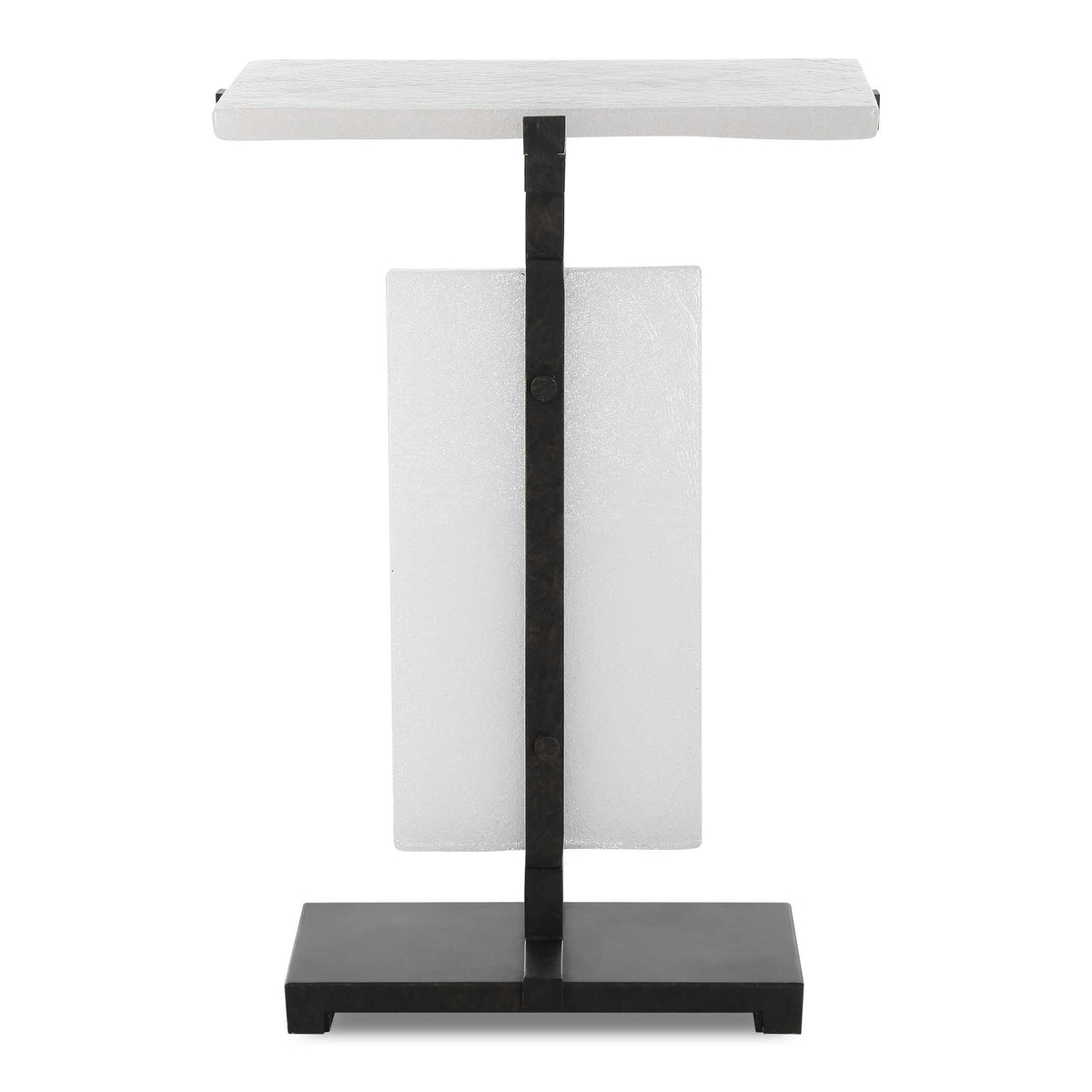 Elements Bubble Glass Accent Table - White by Uttermost - View 1