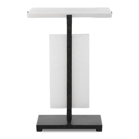 Elements Bubble Glass Accent Table - White by Uttermost - View 1