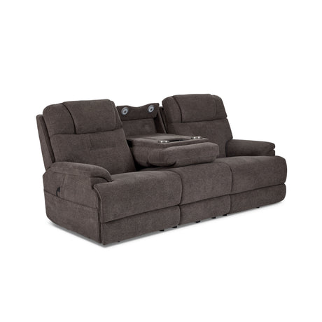 Zecliner Zofa Power Sleep Sofa With Power Headrests & Lumbar - Umber Gray | Flexsteel