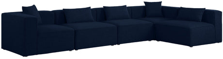 Cube - Modular Sectional 5 Piece - Navy - Modern & Contemporary - 630Navy - Sec5D - Home Elegance USA - 5