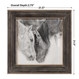 Custom Black And White Horses Print - Dark Brown / Silver by Uttermost - View 7