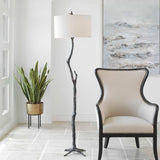 Spruce Rustic Floor Lamp - Black / White by Uttermost - View 2