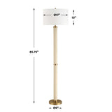 Wessex Floor Lamp - Gold / White by Uttermost - View 7