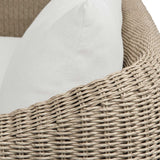Sunset Wicker Outdoor Sofa Oatmeal / Oyster White - Light Brown / White by Uttermost - View 12
