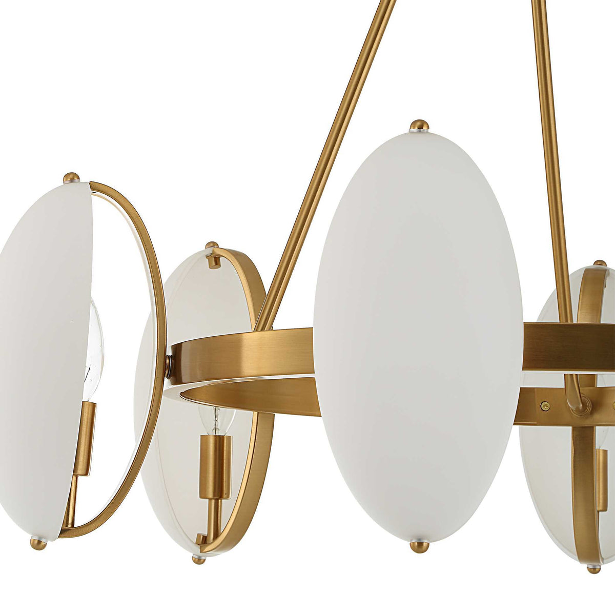 Oviform 6 Light Round Chandelier - Gold by Uttermost - View 7