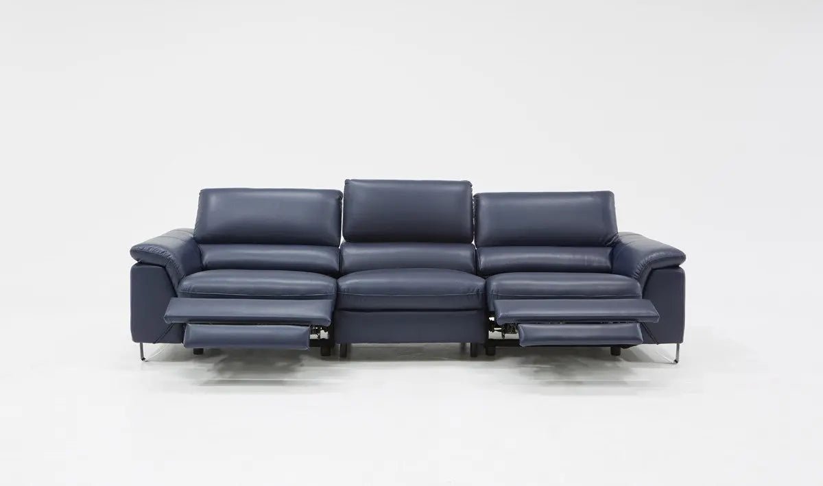 Divani Casa Maine Modern Blue Eco - Leather Sofa WElectric Recliners Vgkne9104 - Eco - Blu - VGKNE9104 - ECO - BLU - Home Elegance USA - 4