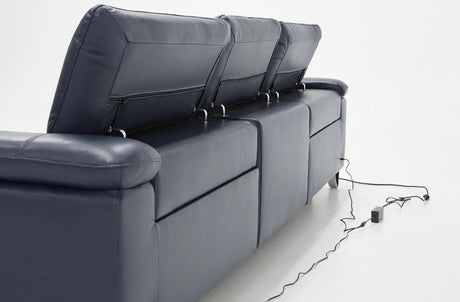 Divani Casa Maine Modern Blue Eco - Leather Sofa WElectric Recliners Vgkne9104 - Eco - Blu - VGKNE9104 - ECO - BLU - Home Elegance USA - 6