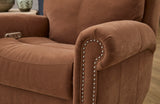Bernard Power Leather Recliner With Power Headrest & Lumbar, Nailhead Trim | Flexsteel