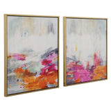 Color Theory Framed Abstract Art (Set of 2) - White / Pink by Uttermost - View 4