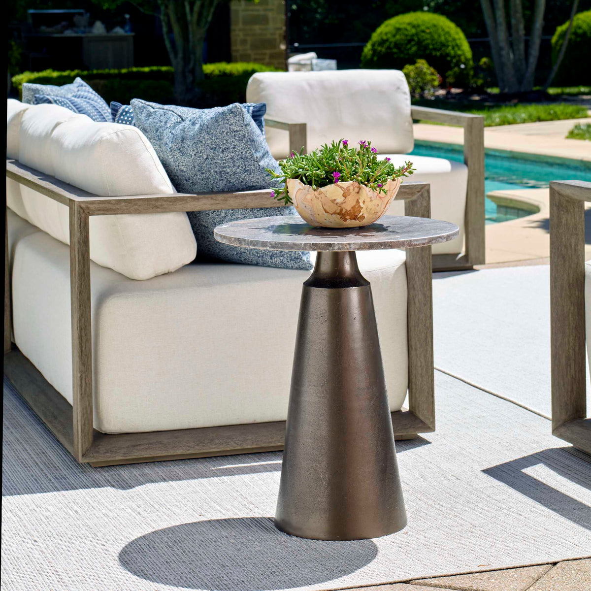 Midsummer Indoor-Outdoor Accent Table - Bronze by Uttermost - View 2