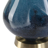 Riviera Art Glass Table Lamp - Blue / White by Uttermost - View 6