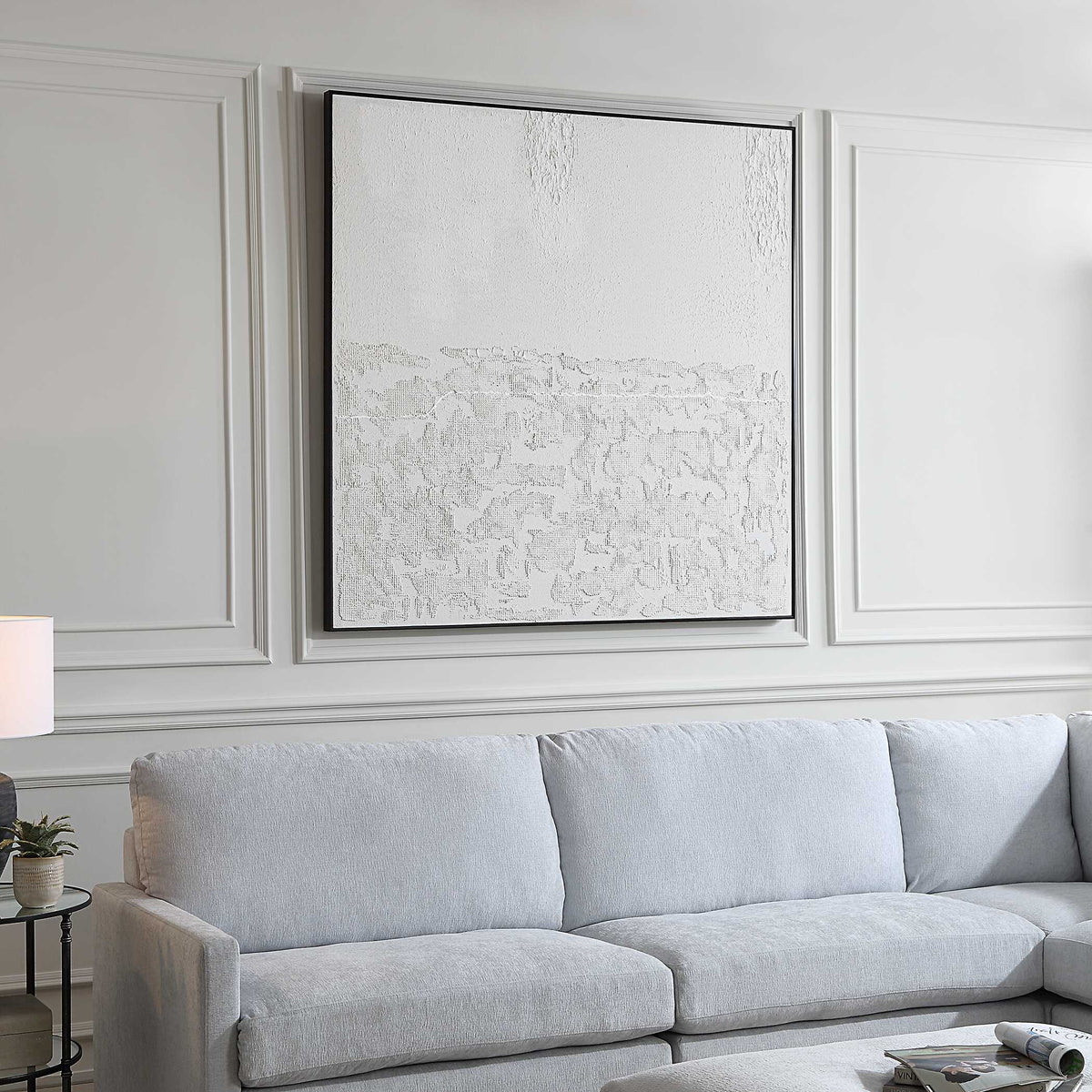 Below The Surface Abstract Art - White by Uttermost - View 3