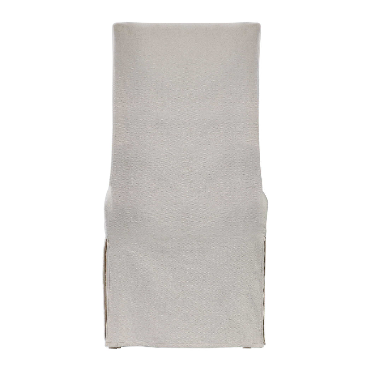 Coley Linen Armless Chair White - Beige by Uttermost - View 4