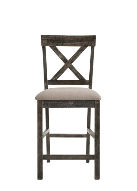 Martha II Weathered Gray Finish 7 PCs Counter Height Dining Room Set - sold by Home Elegance USA