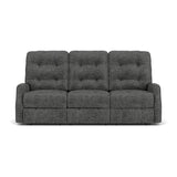Devon Transitional Fabric Power Reclining Sofa | Flexsteel