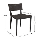 Calbas Outdoor Dining Chair - Black by Uttermost - View 9