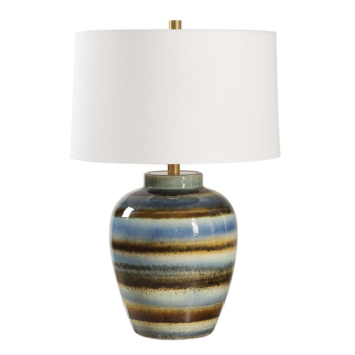 Judarn Table Lamp Blue / Brown - Blue / Dark Brown by Uttermost - View 4