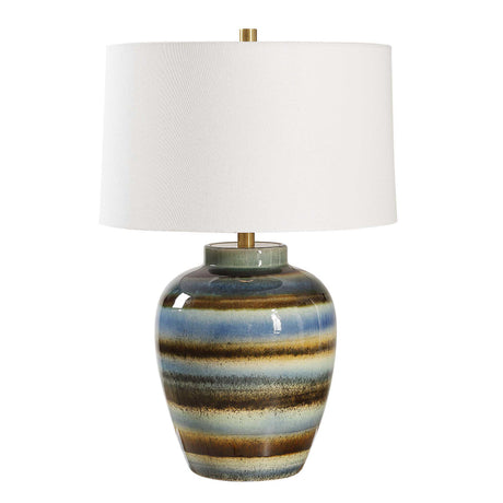 Judarn Table Lamp Blue / Brown - Blue / Dark Brown by Uttermost - View 4