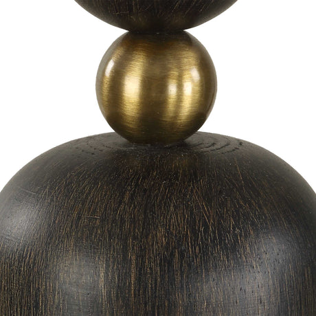 McQuinn Table Lamp Dark Walnut - Dark Brown / White by Uttermost - View 6