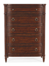 Charleston Five-Drawer Chest - Dark Brown by Hooker Furniture - View 4