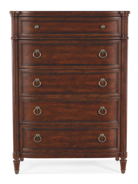 Charleston Five-Drawer Chest - Dark Brown by Hooker Furniture - View 4