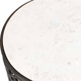 Sabena Marble Outdoor Side Table Black / White - White / Black by Uttermost - View 4