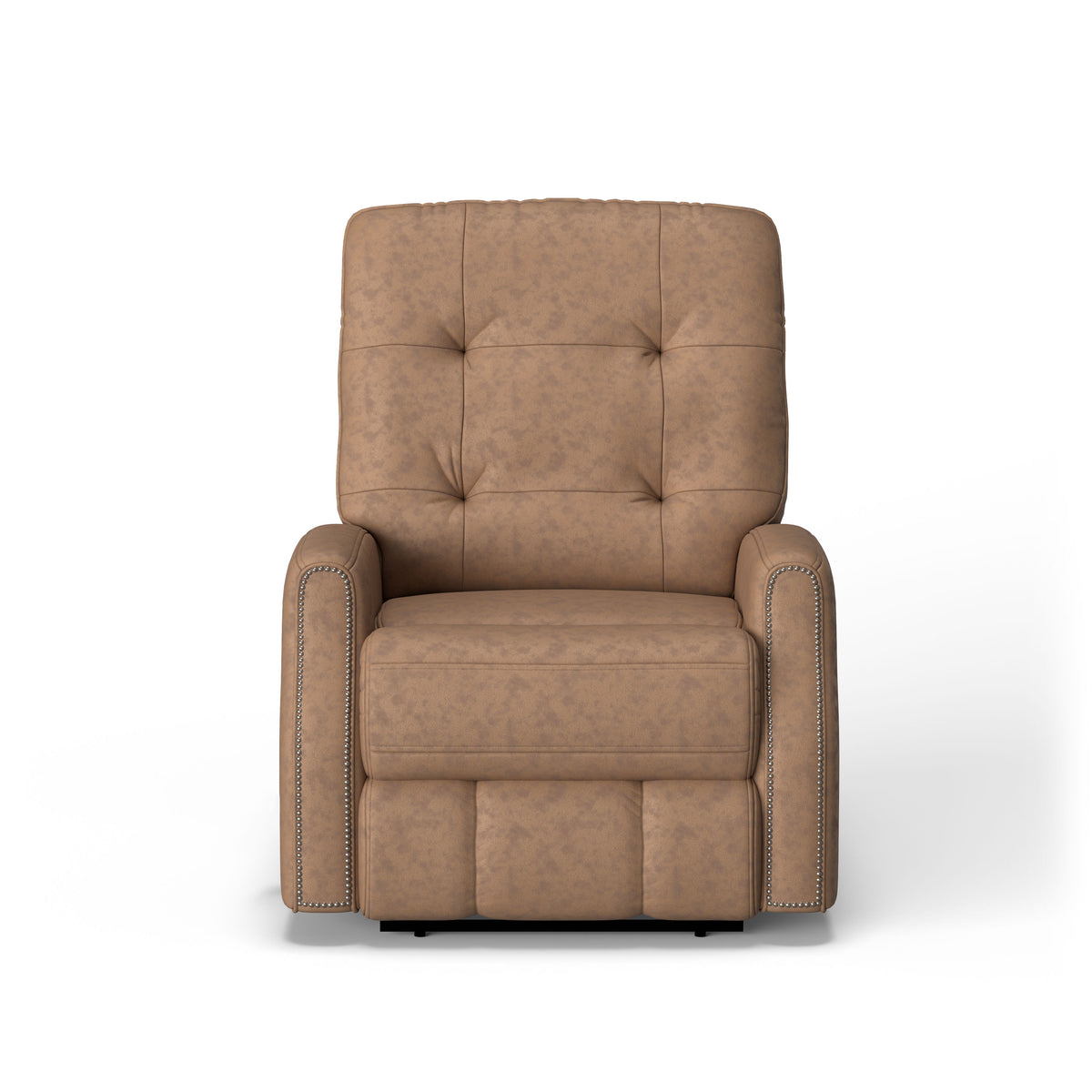 Devon Transitional Leather Power Headrest Power Recliner, Nailhead Trim | Flexsteel