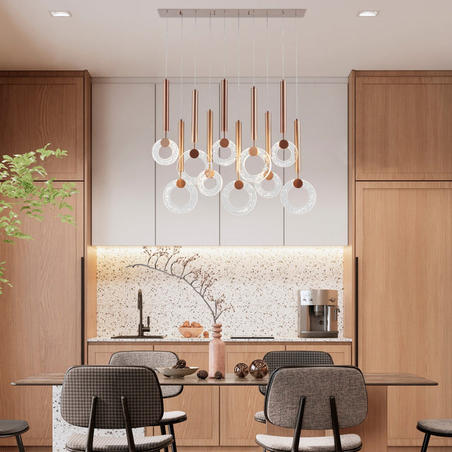 Glitter Rings 10 Heads Chandelier // Bronze  | Finesse - Home Elegance USA