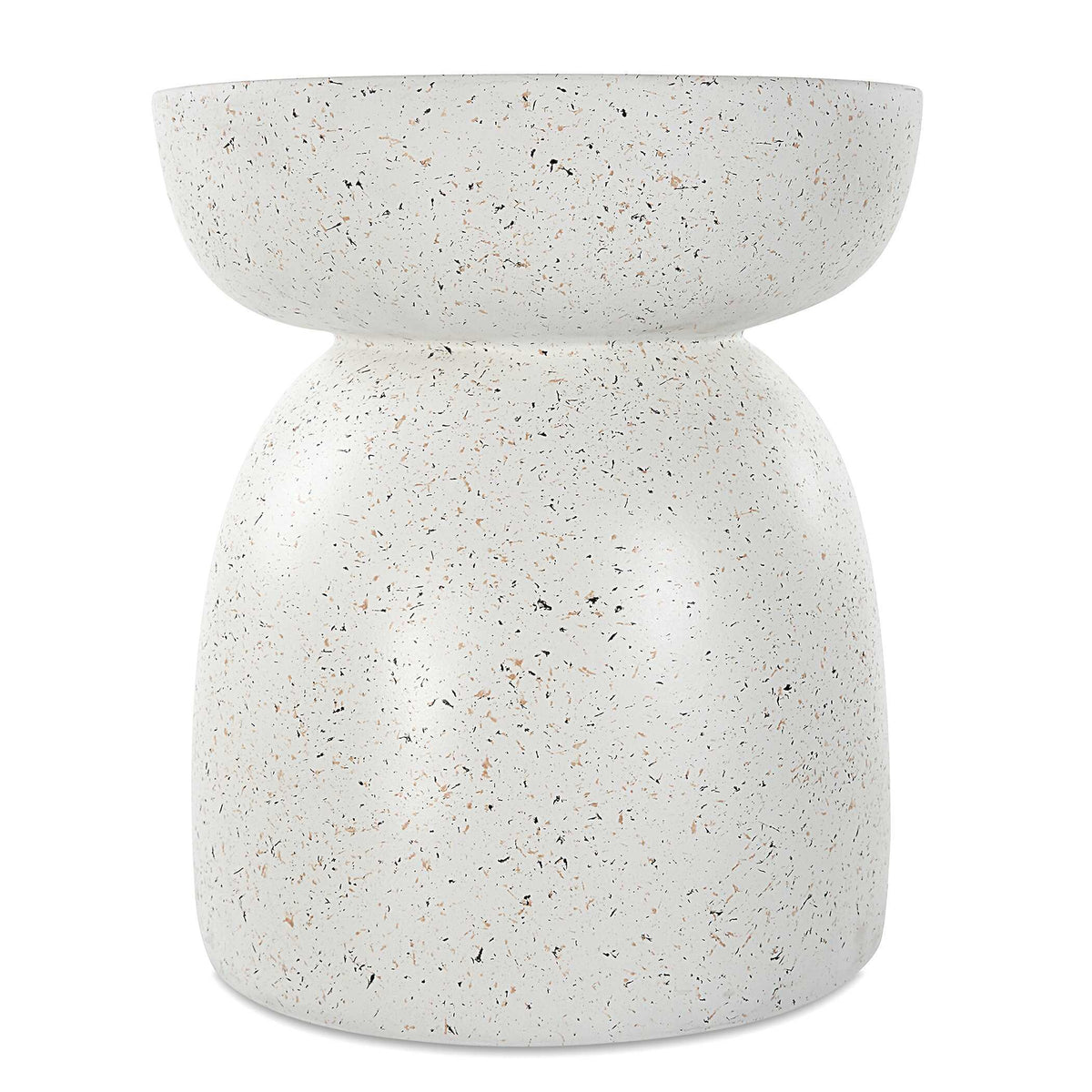 Inhale Cast Accent Table - White by Uttermost - View 1