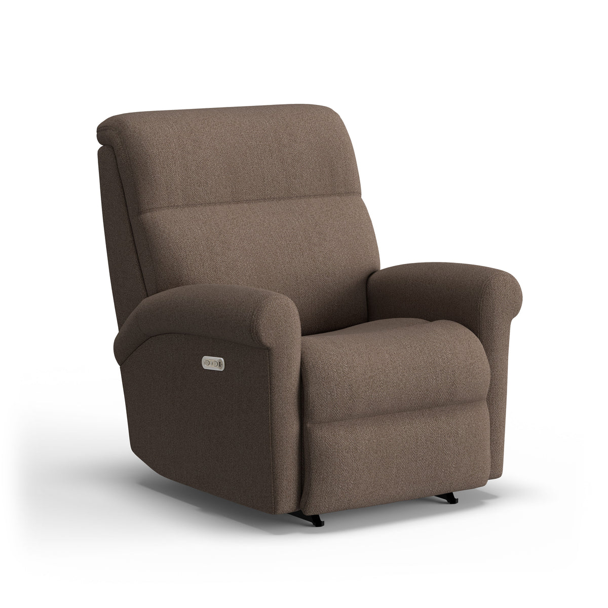 Davis Transitional Fabric Power Rocking Recliner With Power Headrest | Flexsteel