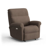 Davis Transitional Fabric Power Rocking Recliner With Power Headrest | Flexsteel