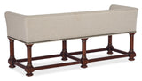 Charleston Bed Bench - Dark Brown / Beige by Hooker Furniture - View 5