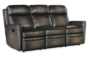 Hamilton Power Sofa With Power Headrest - Dark Brown / Dark Gray by Hooker Furniture - View 1