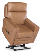 Thyme Power Recliner With Power Headrest, Lumbar, And Lift - Light Brown by Hooker Furniture - View 6