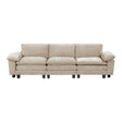 Modern Style Sofa Plush Comfort Taupe Chenille Fabric Upholstery Contemporary Living Room Furniture 1pc Durable Plywood
