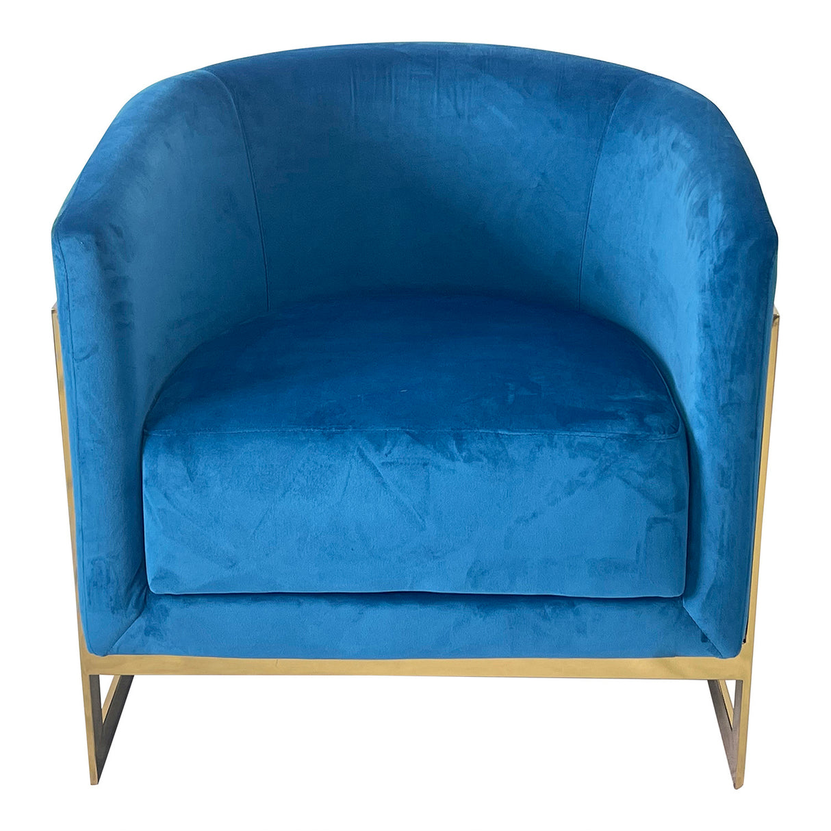 Blue and Gold Sofa Chair - Home Elegance USA