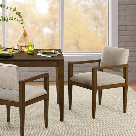 Benson Upholstered Dining Chairs with Arms (Set of 2) | Home Elegance USA