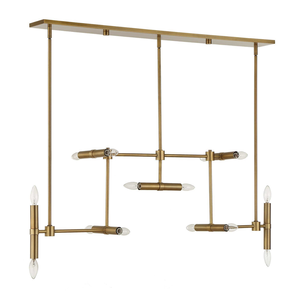 Cadre 14 Light Modern Linear Pendant - Gold by Uttermost - View 4