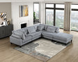 5pc Modular Sectional Set Gray Corduroy Upholstery 2x Armless Chairs 2x Corner Seats 1x Ottoman Pillows Living Room Furniture - sold by Home Elegance USA